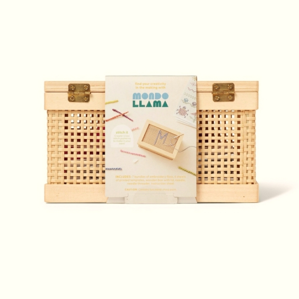 Mondo Llama Jewelry Box Embroidery Wooden Craft Kit Cottagecore Trendy Y2k Retro
